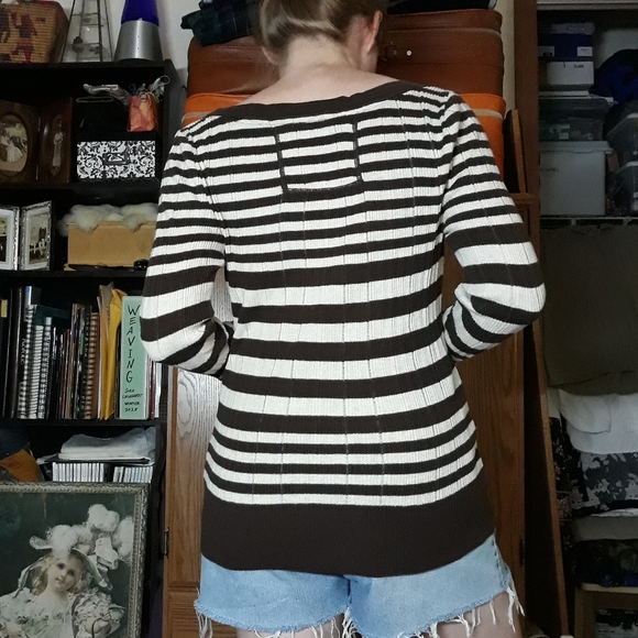 Y2K Mudd Cotton Striped Sweater - Picture 3 of 6